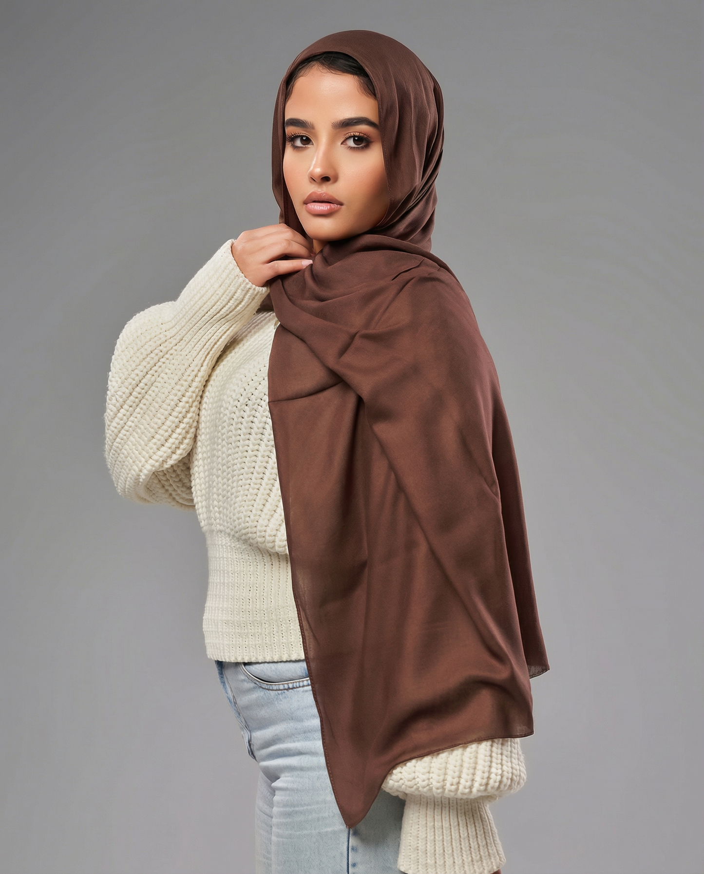 Cotton Modal Hijab - Cocoa