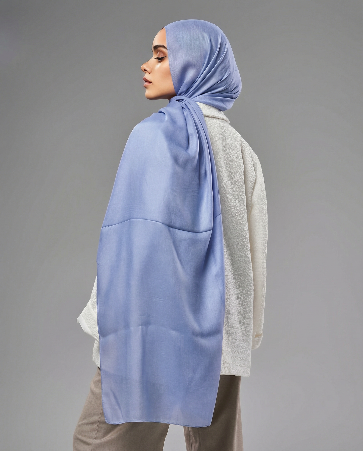 Cotton Modal Hijab - Light Blue