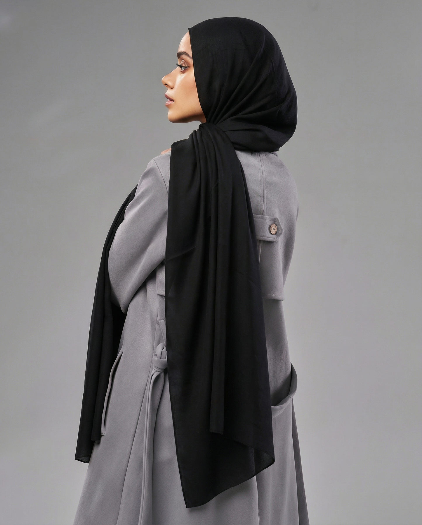 Cotton Modal Hijab - Black