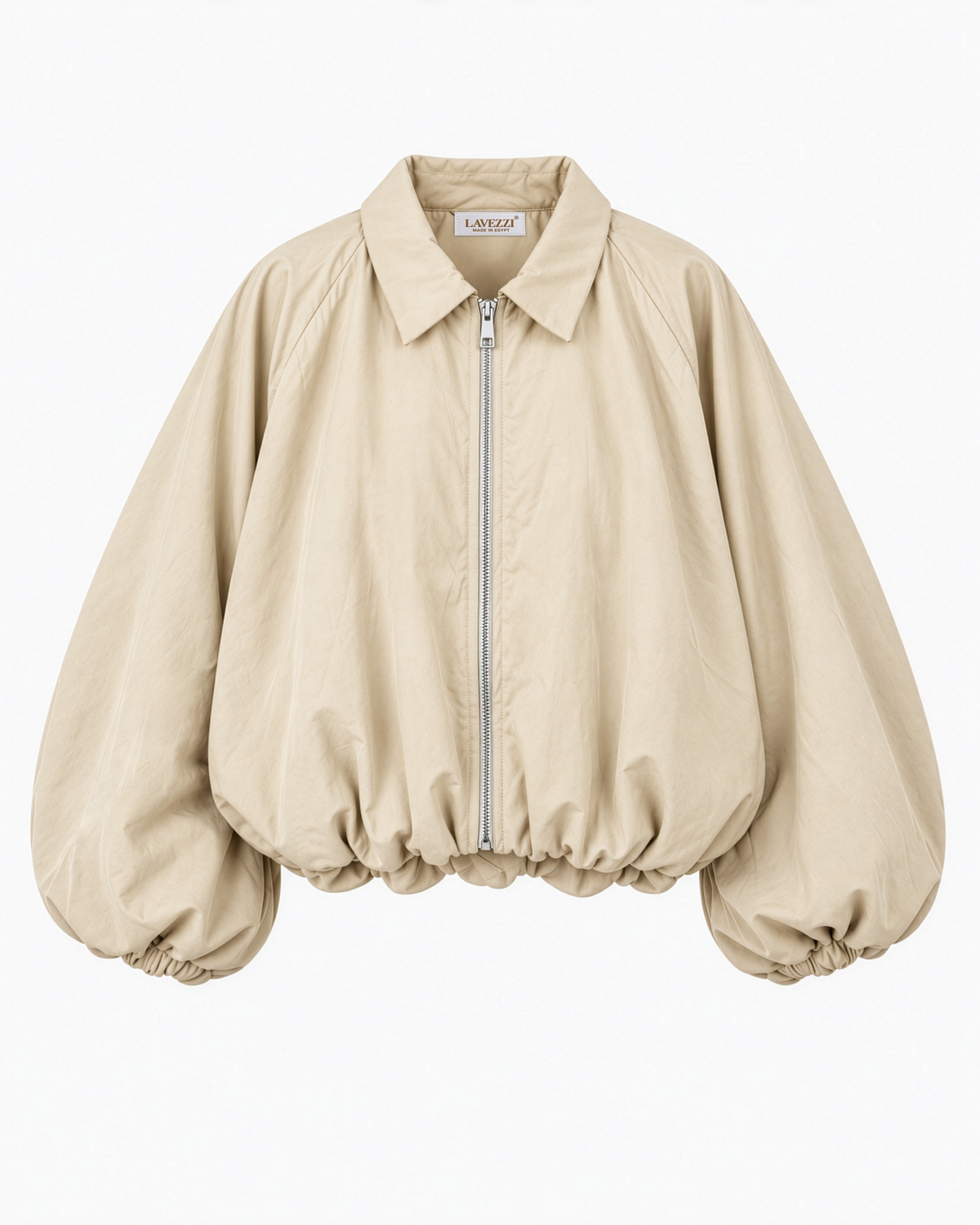 Cropped Balloon Sleeve Jacket