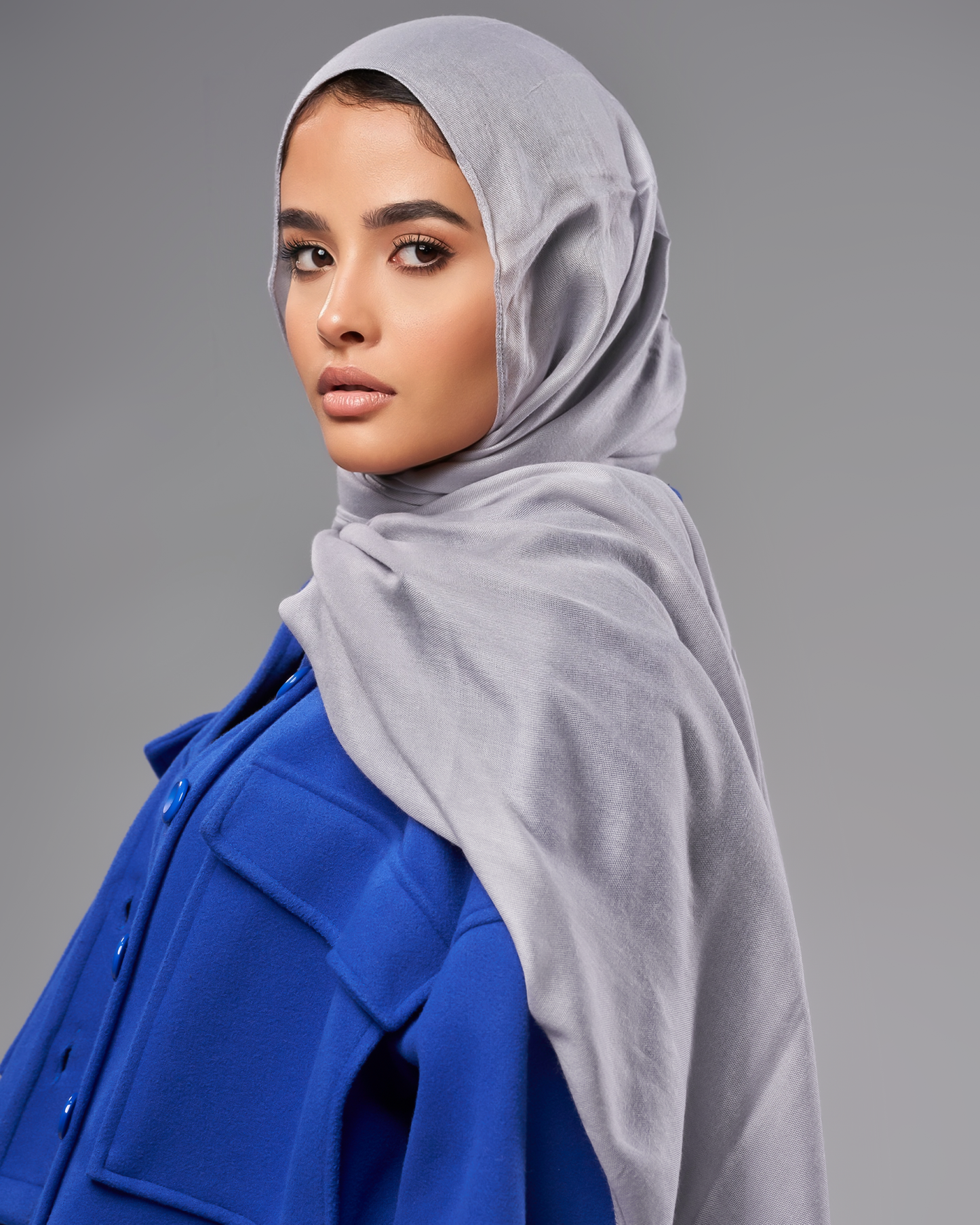 Cotton Modal Hijab - Grey