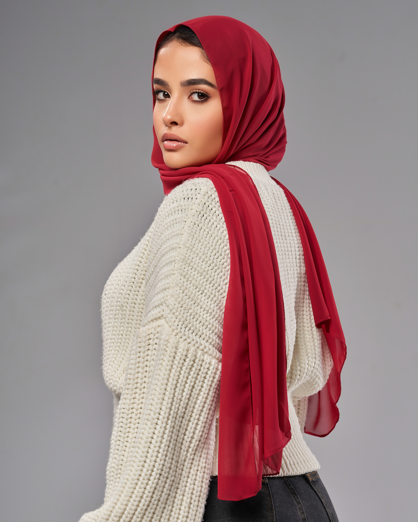 Everyday Chiffon Hijab - Dark Red