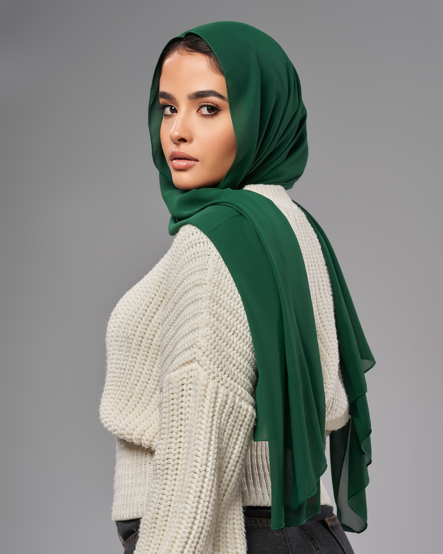 Everyday Chiffon Hjab - Forest Green
