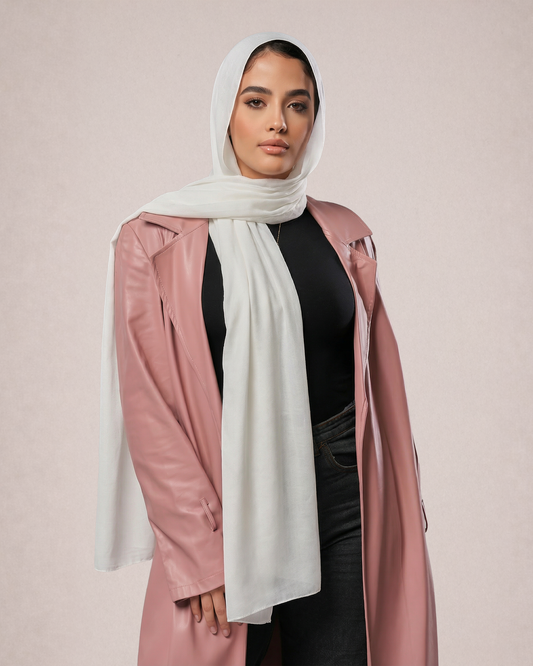 Cotton Modal Hijab - Off White