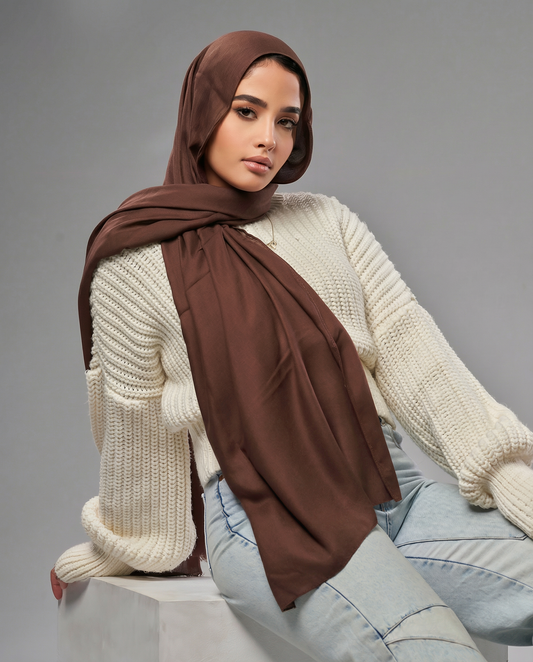 Cotton Modal Hijab - Cocoa