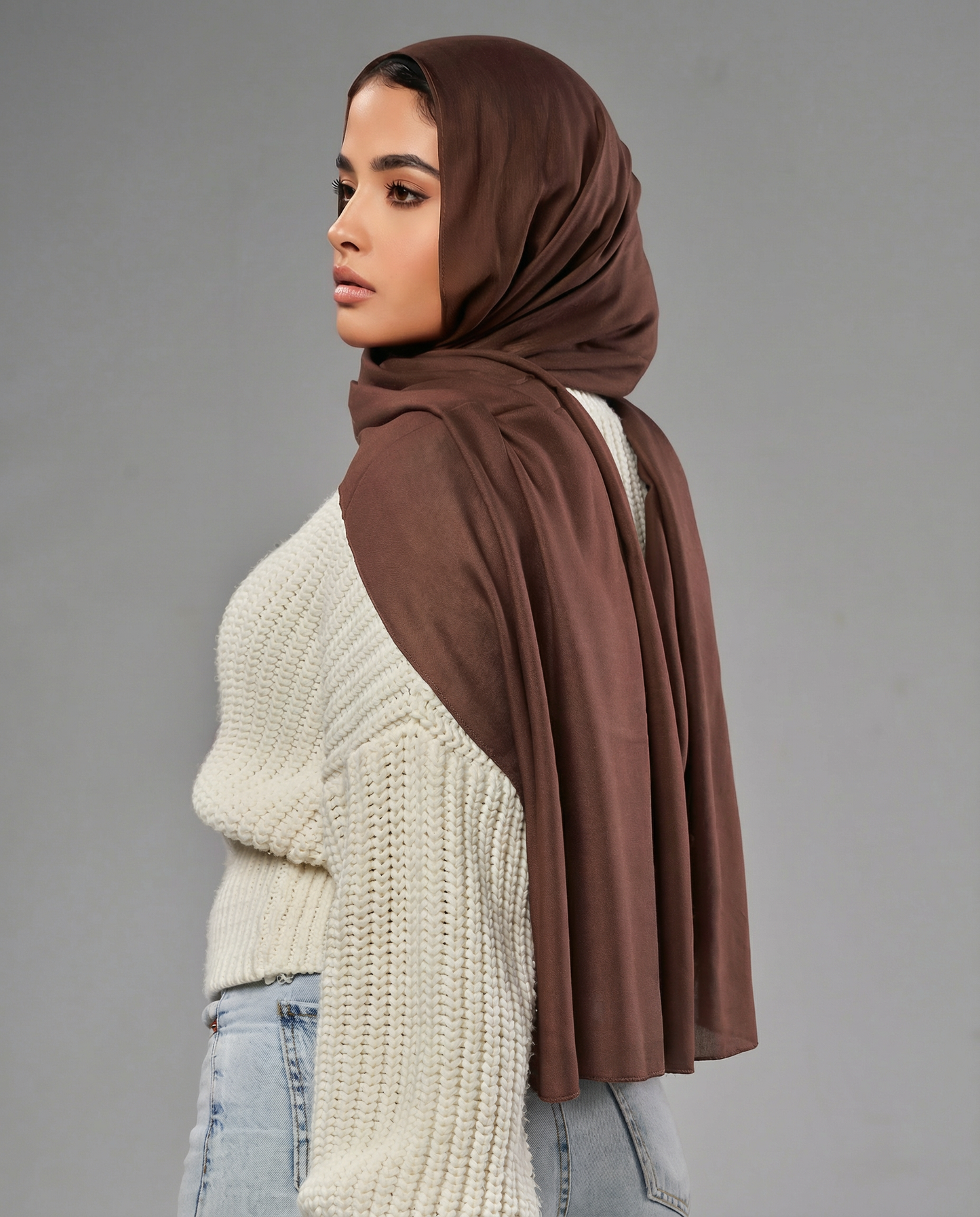 Cotton Modal Hijab - Cocoa