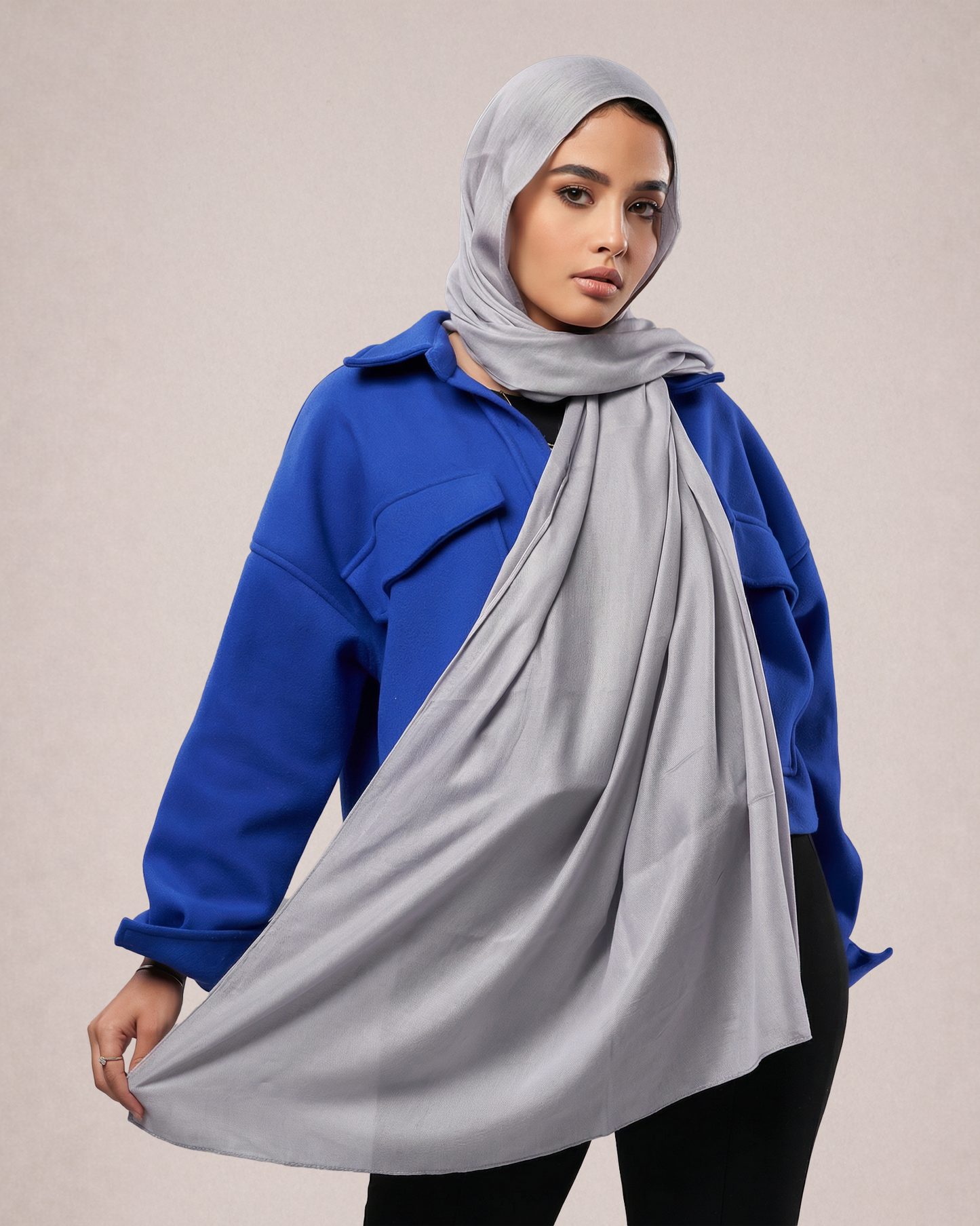 Cotton Modal Hijab - Grey