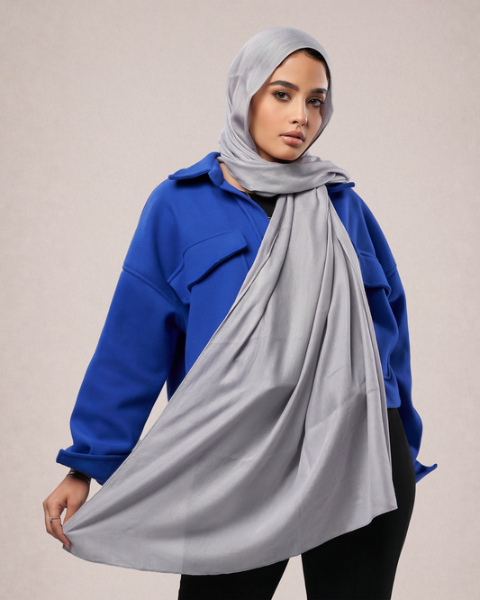 Cotton Modal Hijab - Grey