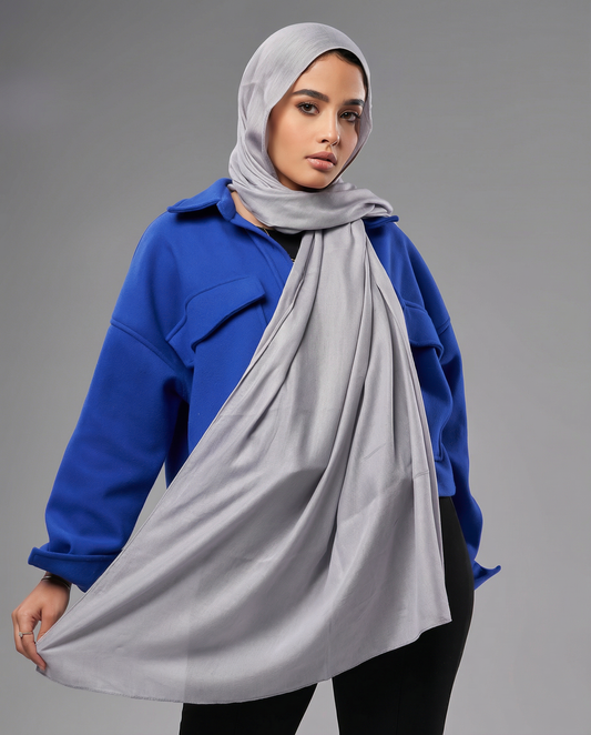 Cotton Modal Hijab - Grey
