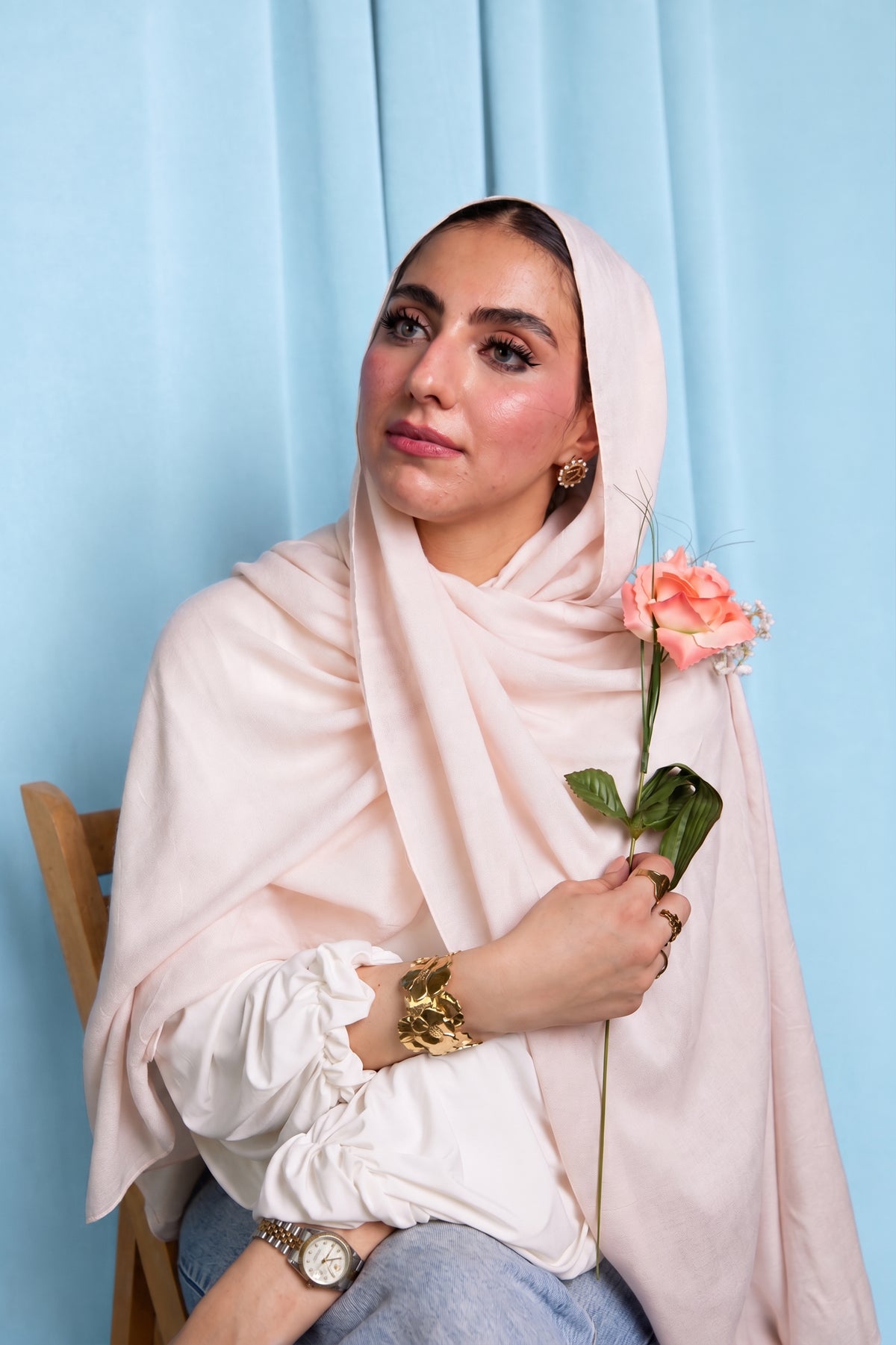 Soft Blush Modal Elegance Scarf
