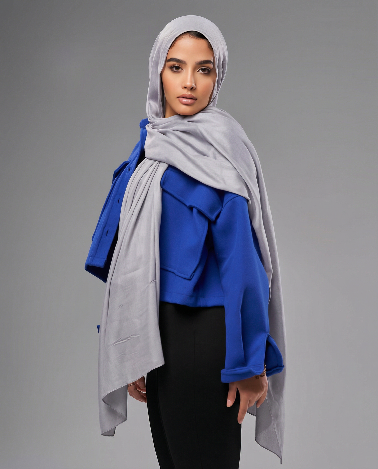 Cotton Modal Hijab - Grey