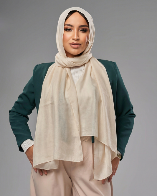Cotton Modal Hijab - Beige