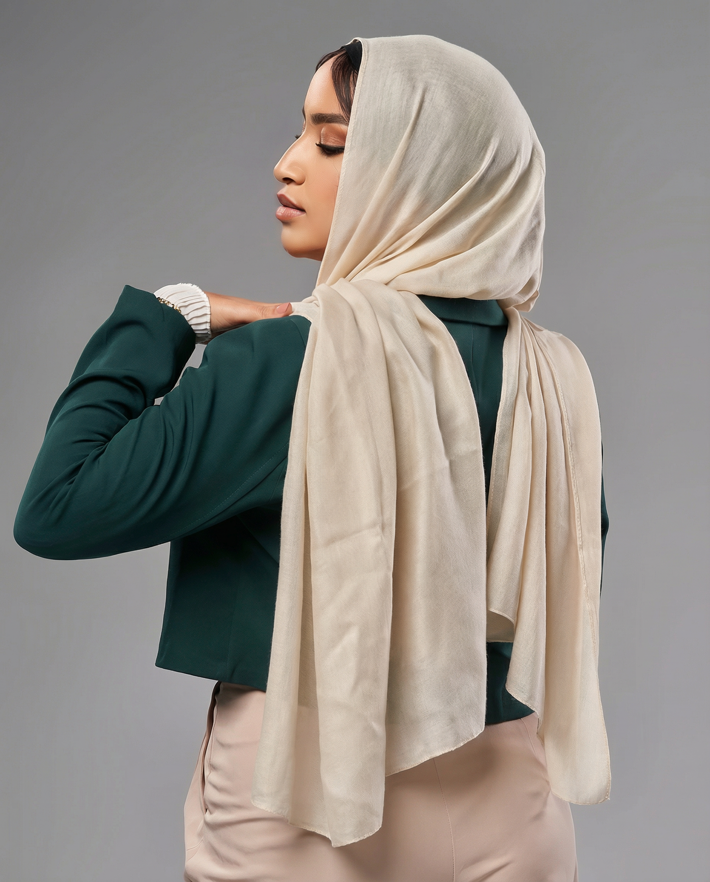 Cotton Modal Hijab - Beige