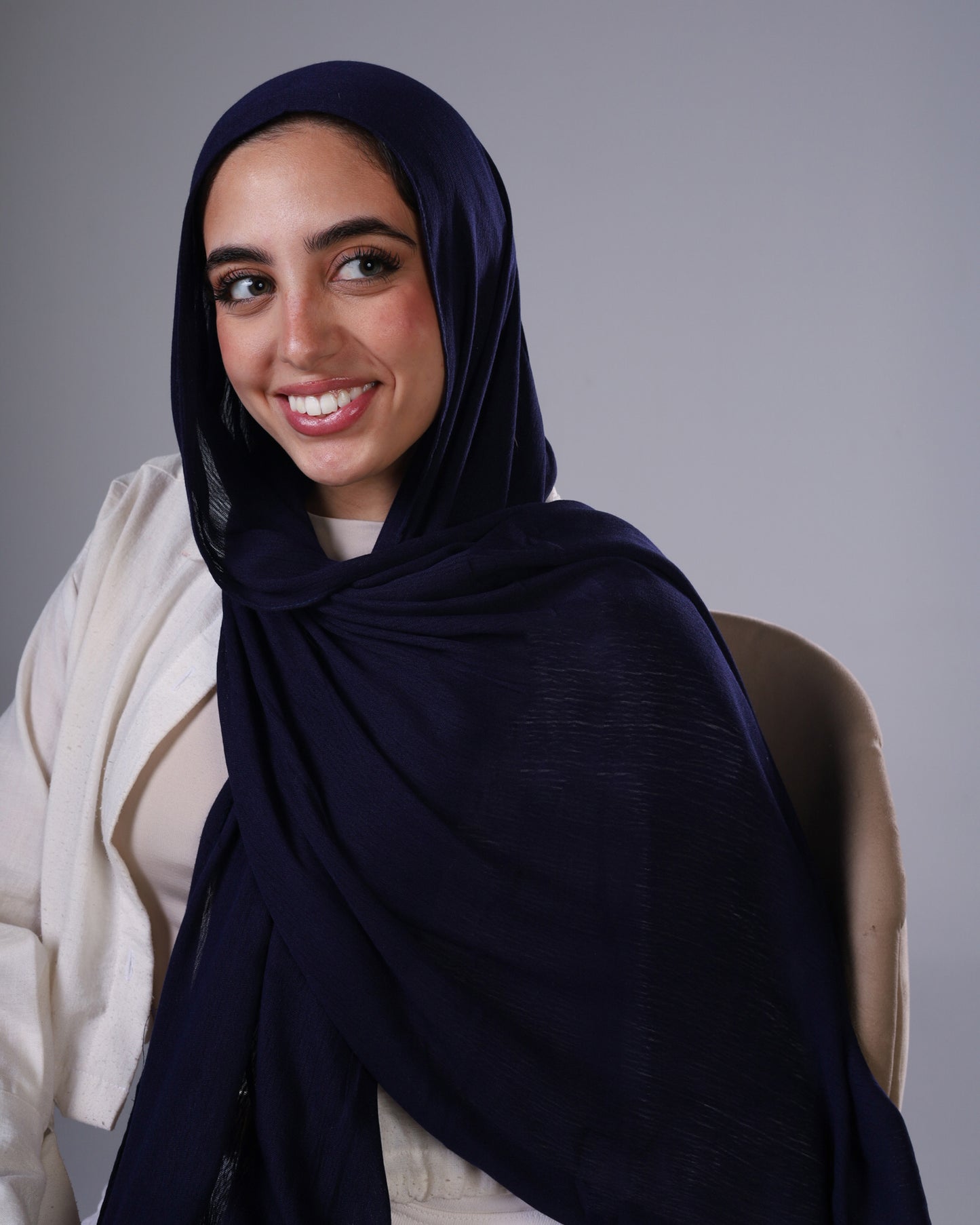 Cotton Sponge Modal - Navy