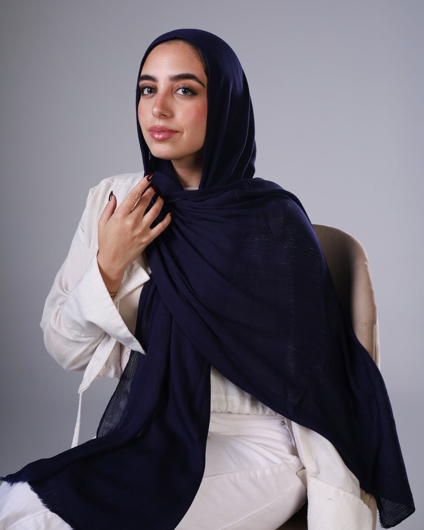 Cotton Sponge Modal - Navy