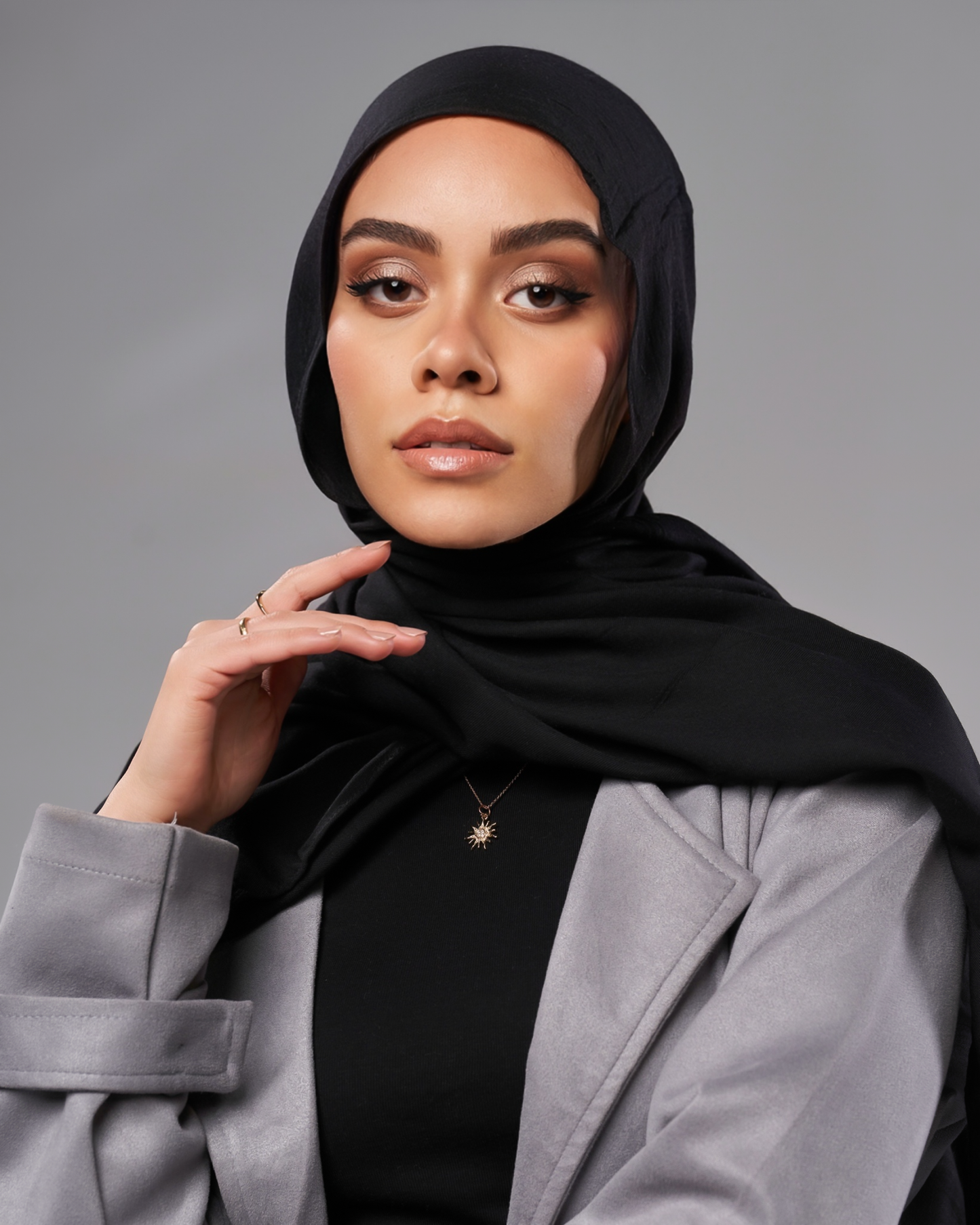 Cotton Modal Hijab - Black