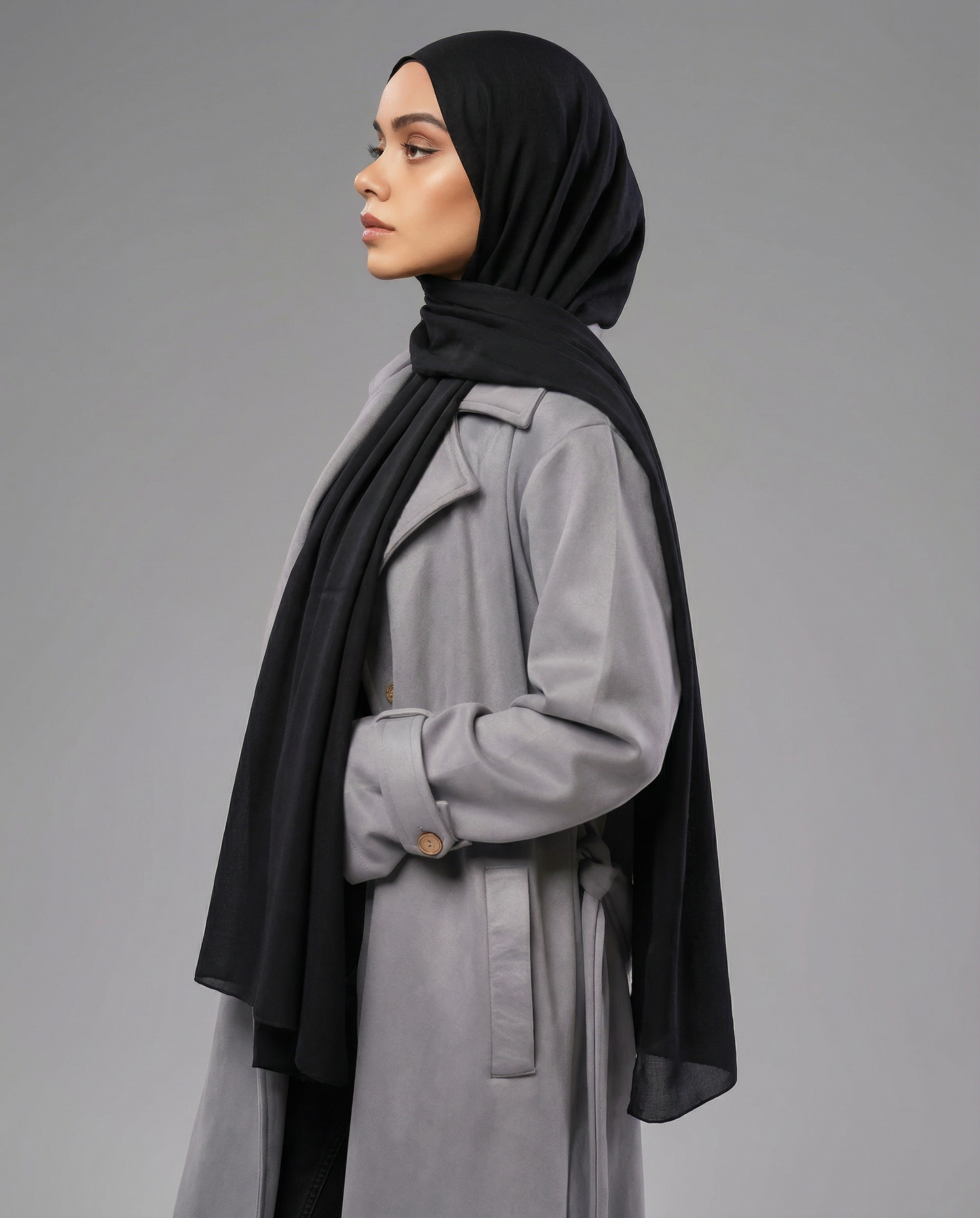 Cotton Modal Hijab - Black