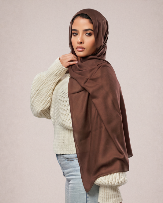 Cotton Modal Hijab - Cocoa
