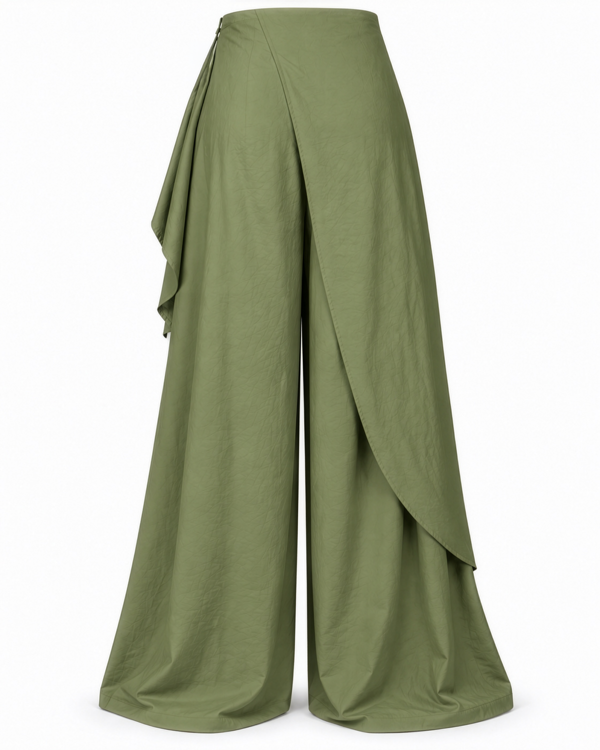 Wrap Wide-Leg Pants