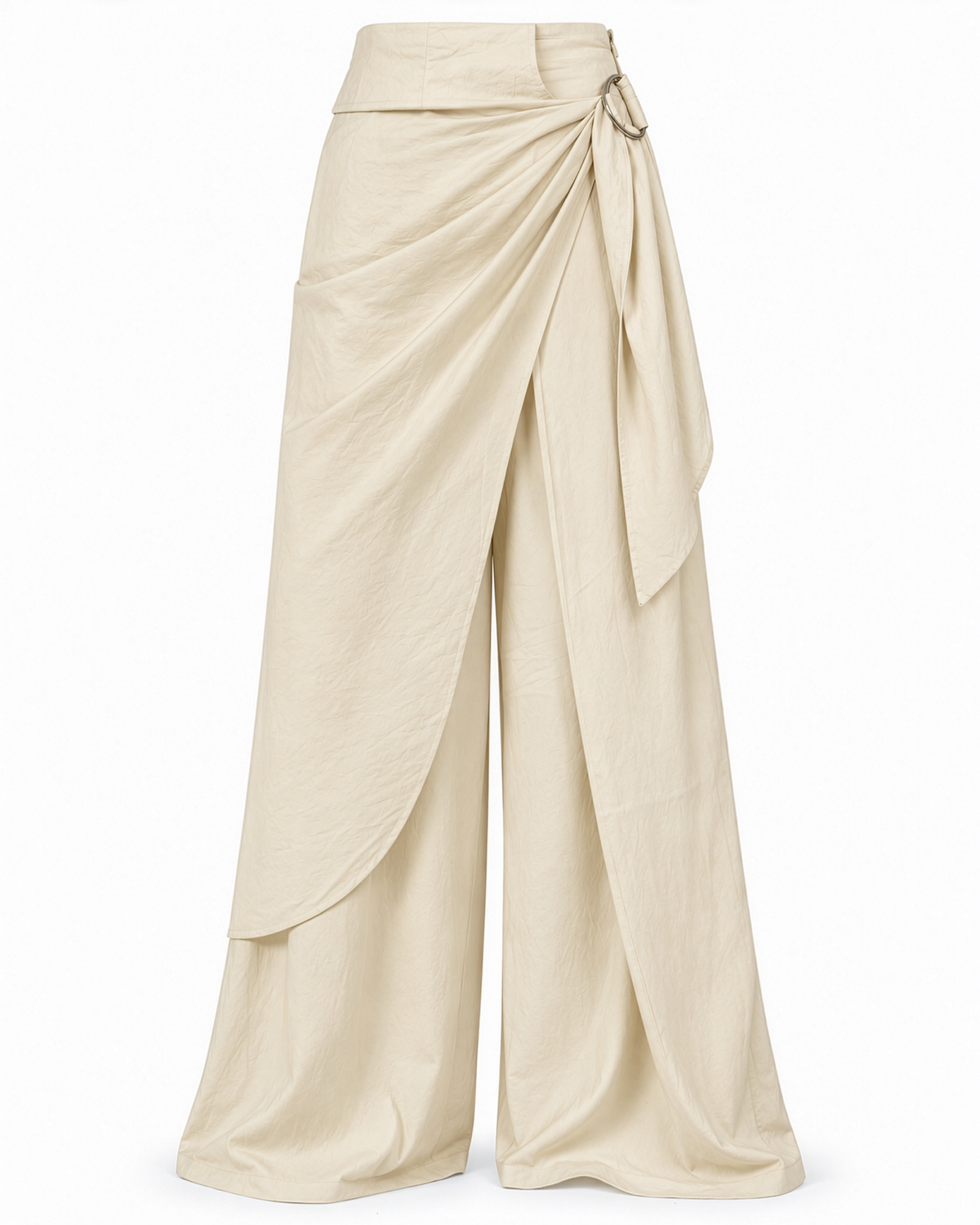 Wrap Wide-Leg Pants