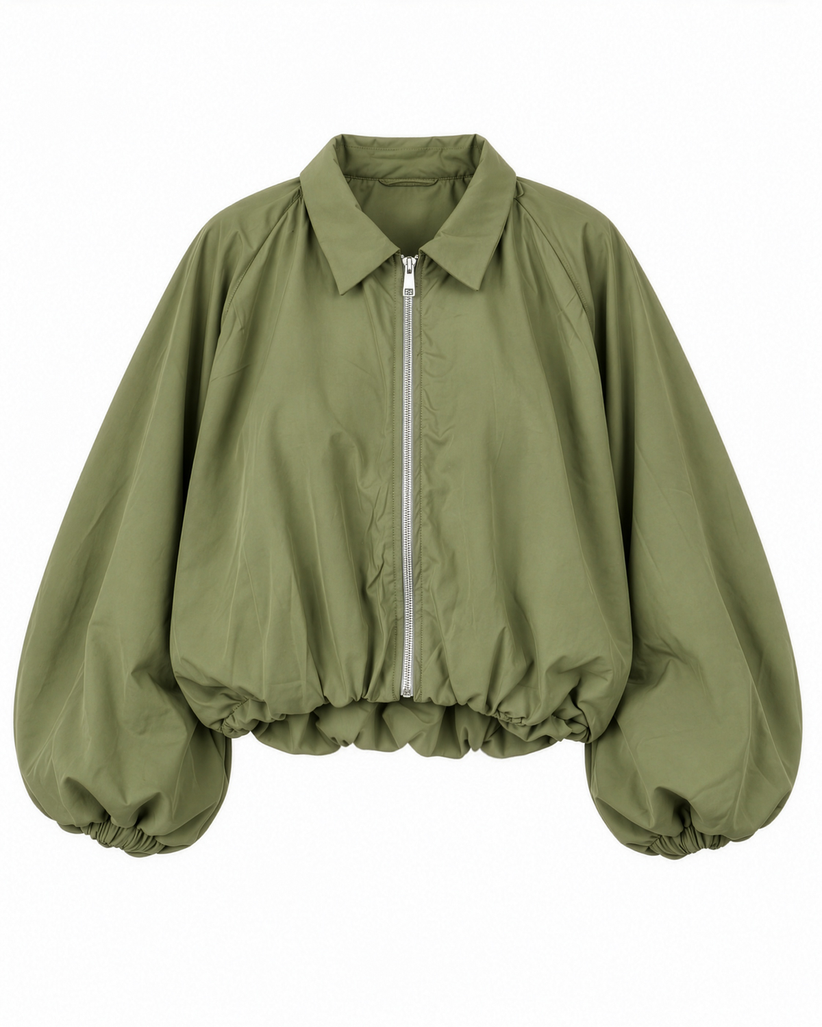 Cropped Balloon Sleeve Jacket