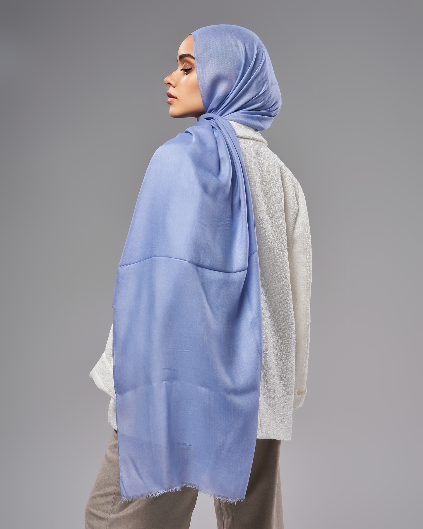 Cotton Modal Hijab - Light Blue