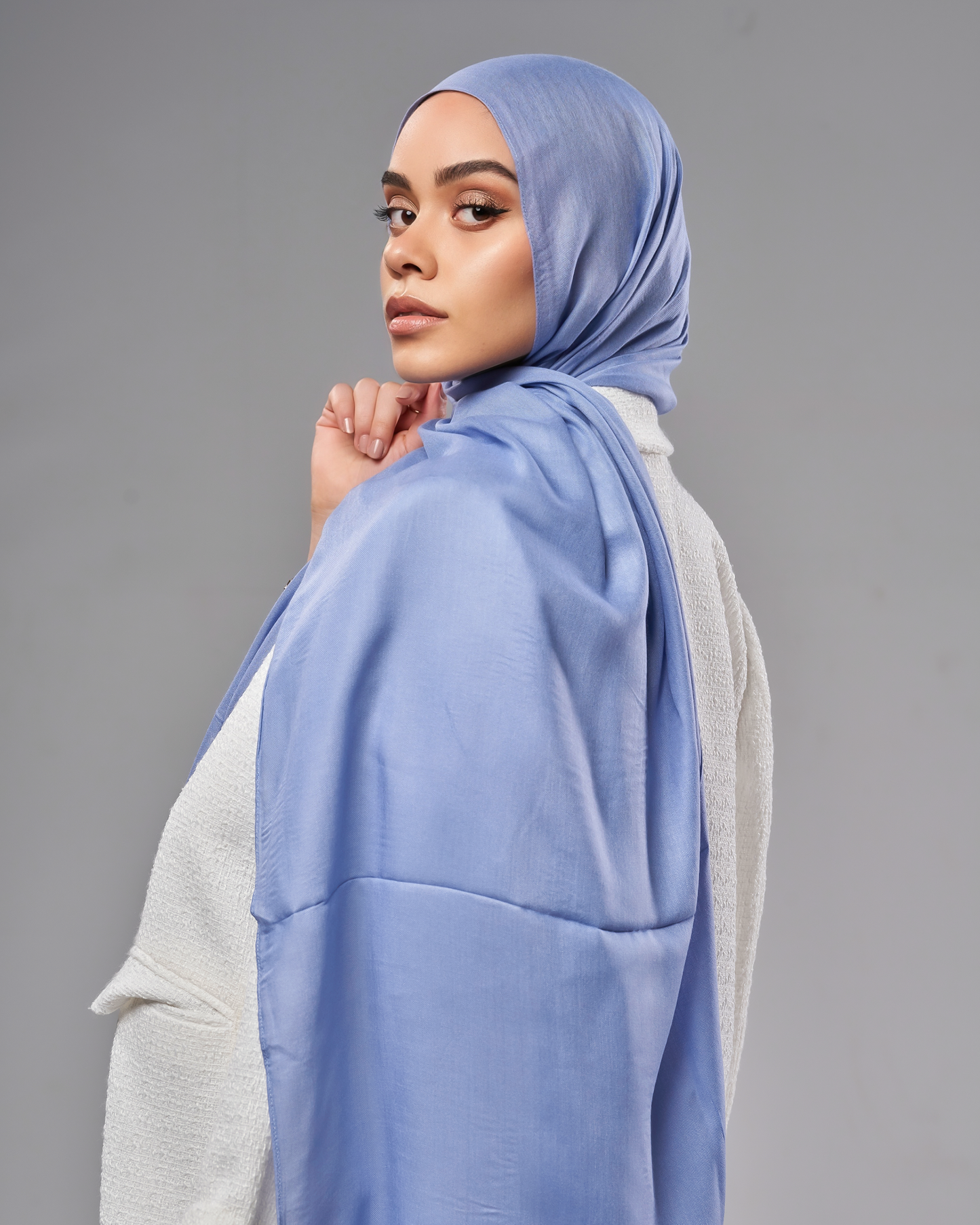 Cotton Modal Hijab - Light Blue