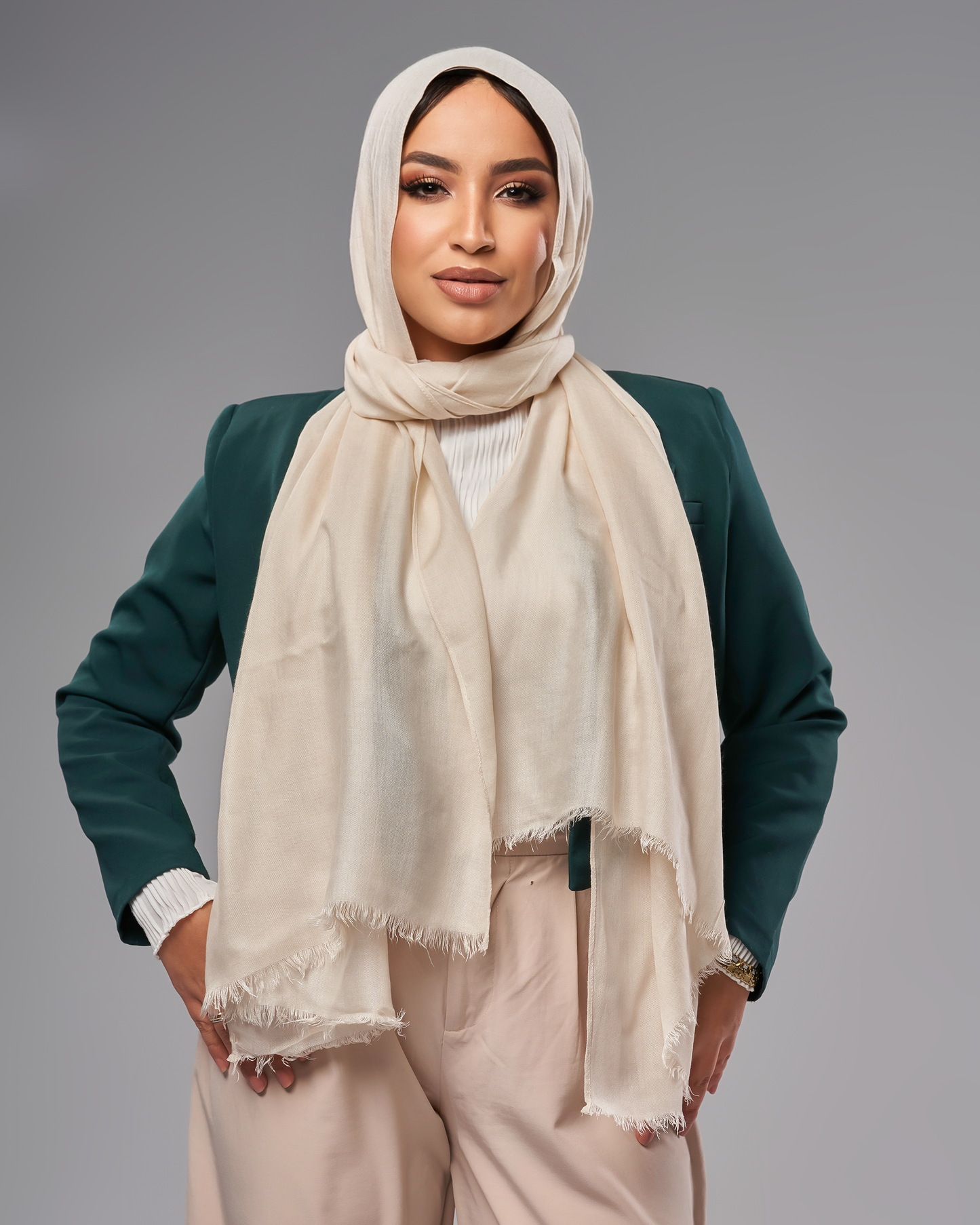 Cotton Modal Hijab - Beige