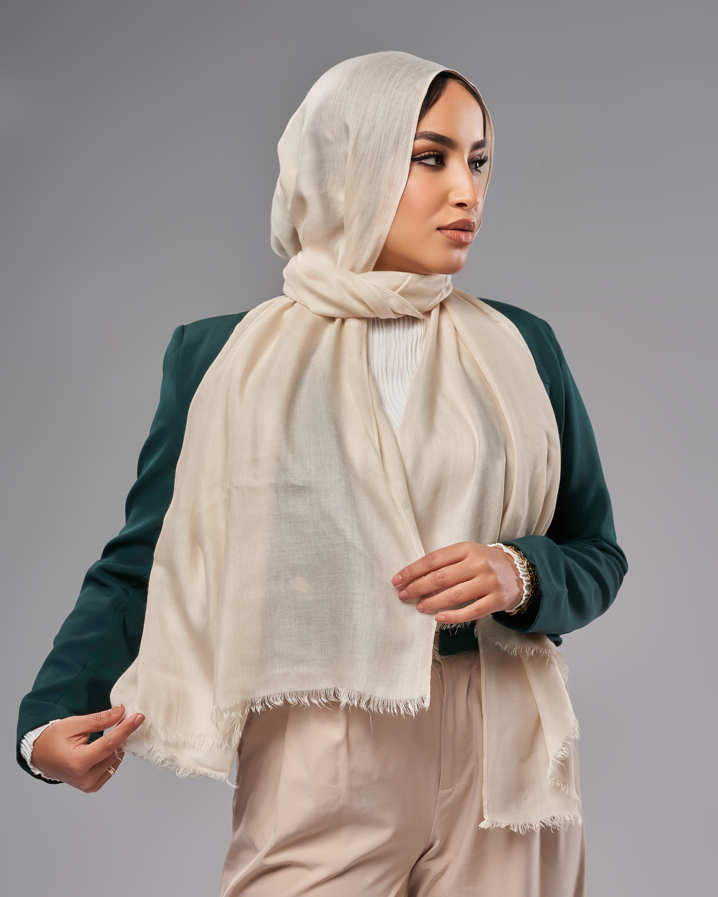 Cotton Modal Hijab - Beige