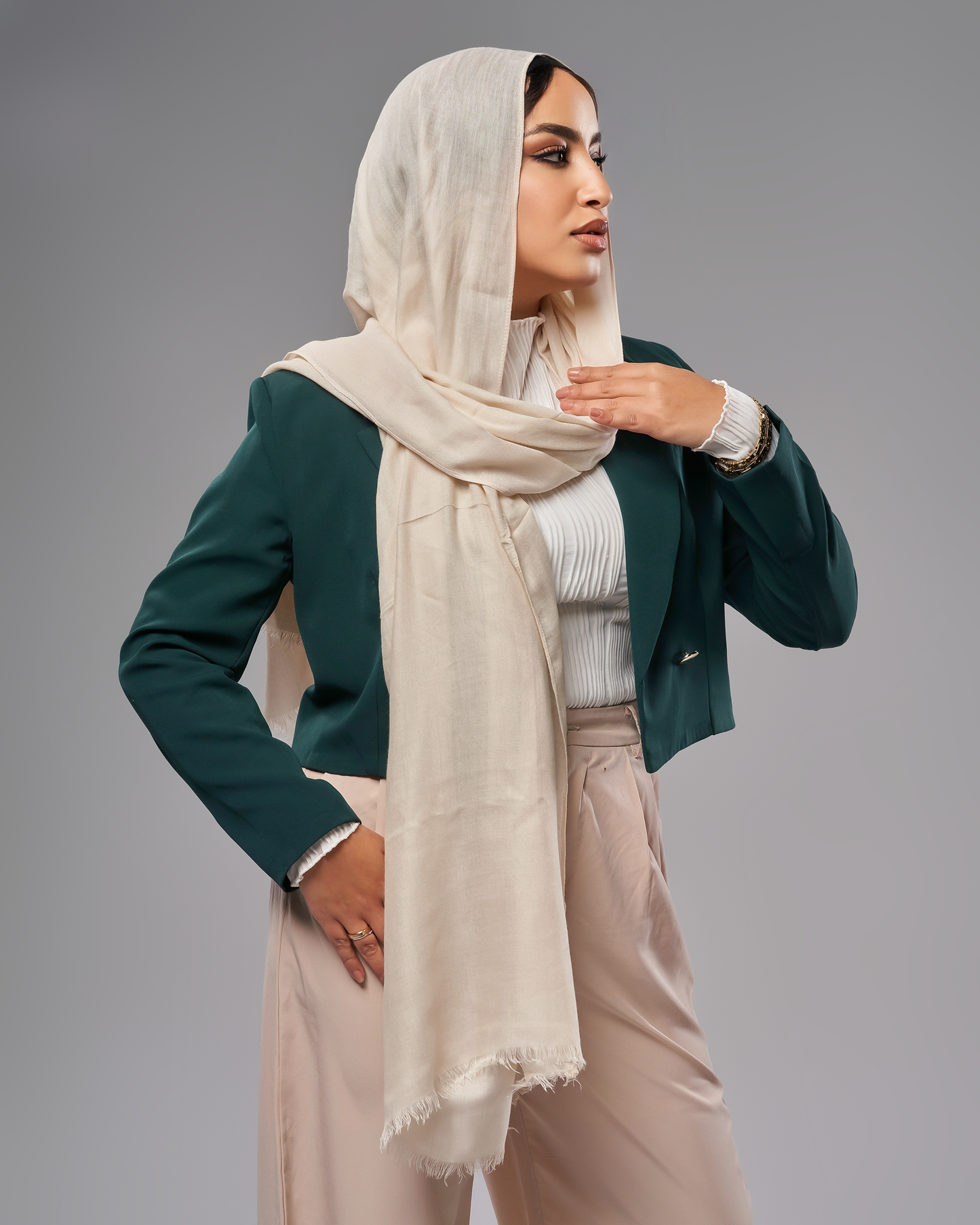 Cotton Modal Hijab - Beige