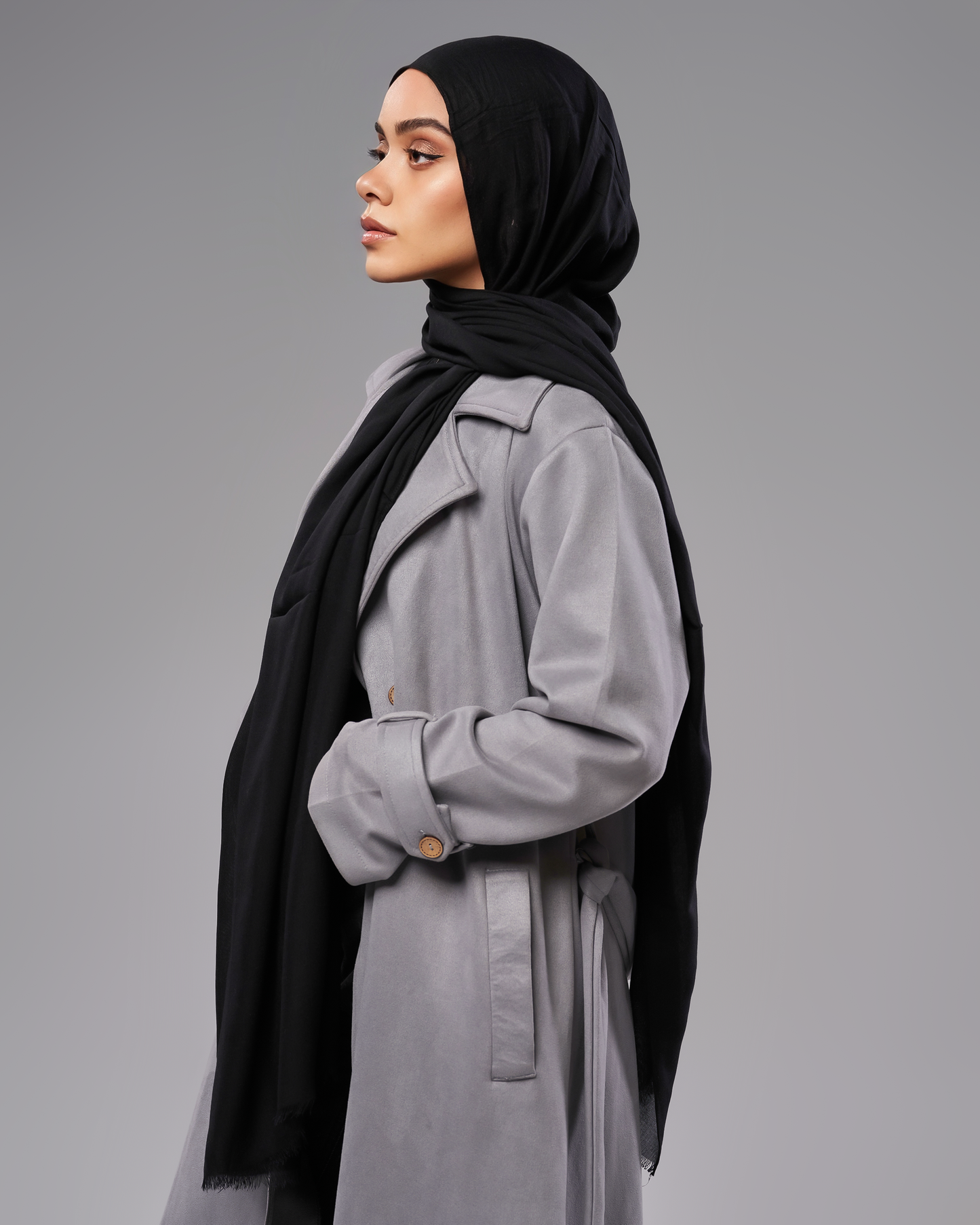 Cotton Modal Hijab - Black