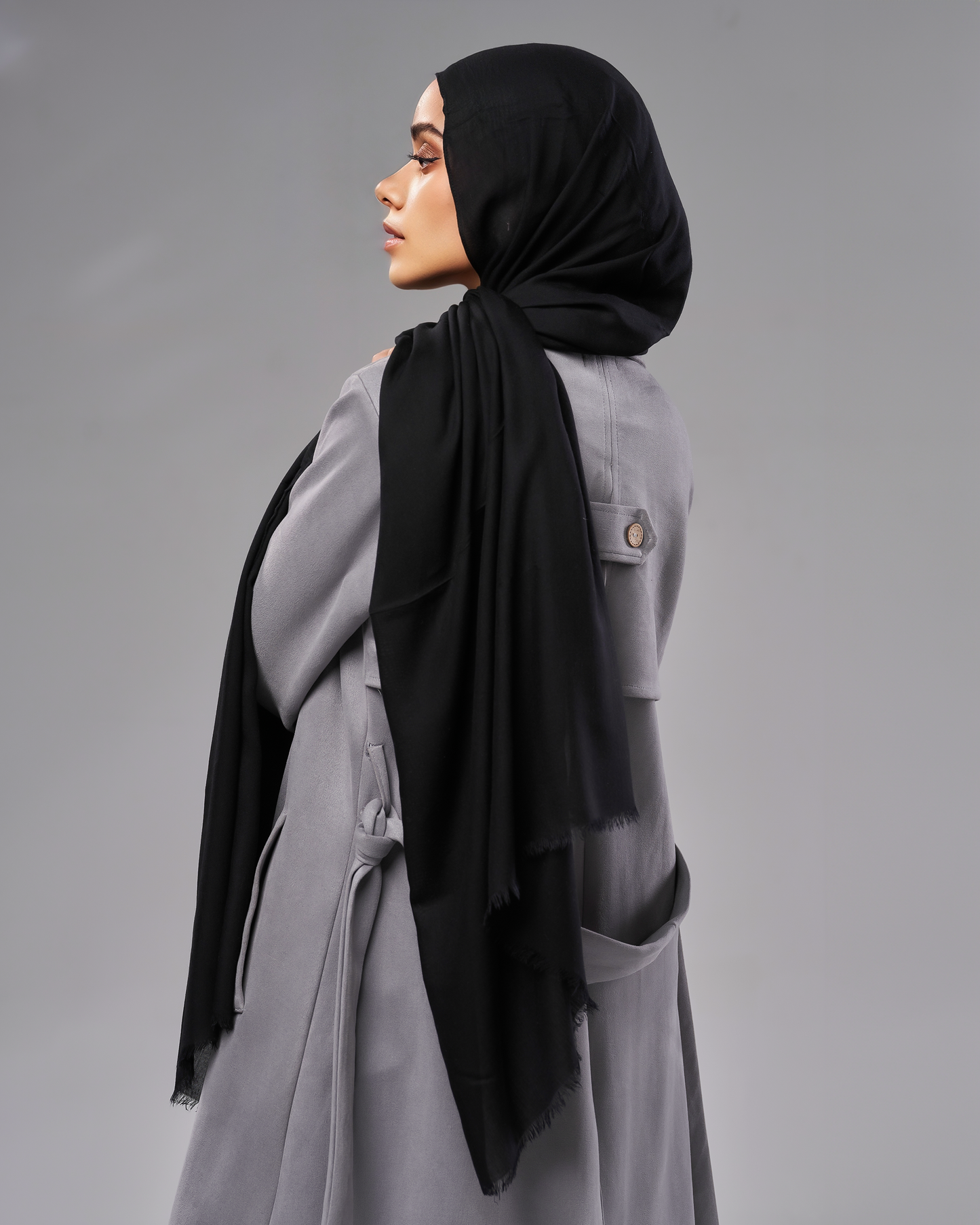 Cotton Modal Hijab - Black
